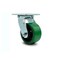 Service Caster 4 Inch Green Poly on Cast Iron Swivel Caster with Roller Bearing and Swivel Lock SCC-30CS420-PUR-GB-BSL - alternate 1